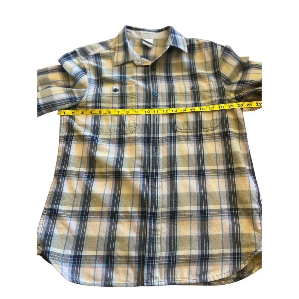 THE NORTH FACE MENS LONG SLEEVE BUTTON DOWN PLAID FLANNEL SIZE M
